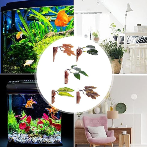 1Pc Green Betta Fish Leaf Pad, Plastic Plant Hammock Bed, Suction Cup Betta Breeding Resting Decor for Aquarium