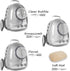 Transparent Bubble Cat Carrier Backpack for Small Puppy and Bunny, Grey, Pet Carrier Backpack