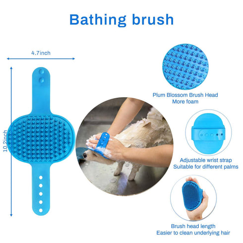 5-in-1 Dog Brush Grooming Kit - Set of 5 Blue - Dog Grooming Supplies for Short and Long Haired Dogs