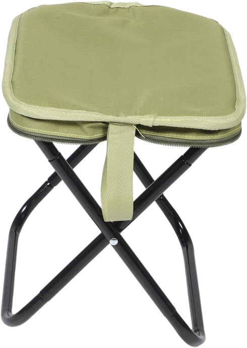 GALPADA Mini Folding Outdoor Stool Lightweight Portable Chair with Carbon Steel Frame