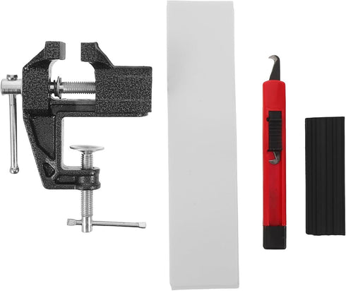 Golf Grip Replacement Tool Kit with Mini Table Vise, Rubber Clamp, Double-Sided