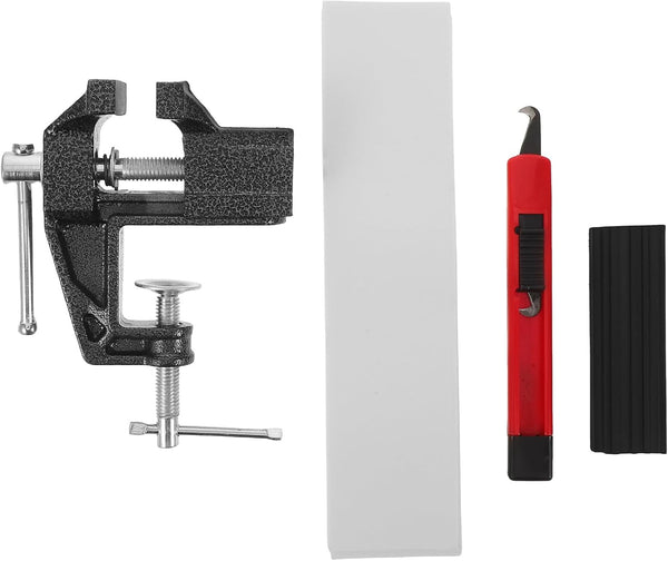 Golf Grip Replacement Tool Kit with Mini Table Vise, Rubber Clamp, Double-Sided