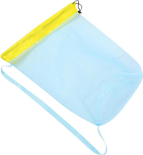 5pcs Swimming minkissy Beach Toys Storage Mesh Bag for Boys and Girls Versatile Drawstring Pouch for Sand Digging Tools