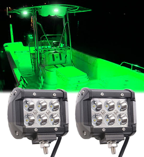 Shangyuan Pontoon Boat Docking Light - Marine LED Spreader & Navigation Lights, Green,