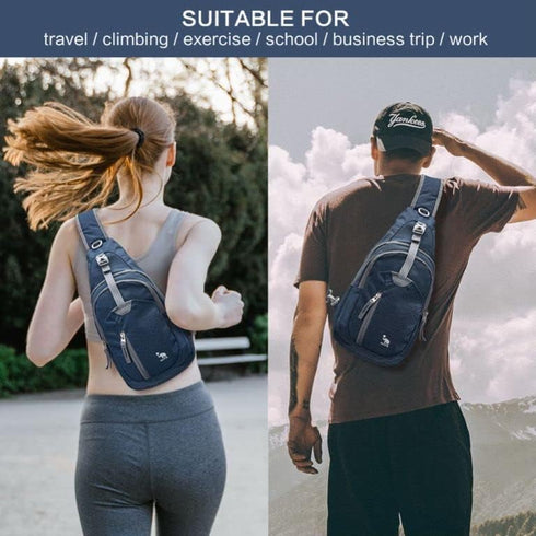 Kimlee Sling Bag Crossbody for Men & Women - Lightweight Travel Hiking Chest Daypack, Over Shoulder Backpack