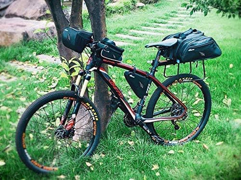 NDakter Bike Bag, Water-Resistant Frame Storage Pouch, Cycling Accessories for Phone, Wallet, Keys, Tools