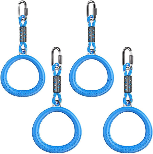 Dolibest 2 Pack of Ninja Gymnastic Rings,Monkey Ring Outdoor Backyard Ninja Accessories