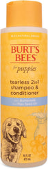 Burt's Bees for Pets 2 in 1 Shampoo and Conditioner, Naturally Derived Tearless for Puppies, 16 Oz, Buttermilk &