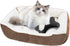 Dog Bed for Small Dogs, Washable Rectangle Cat Beds with Anti-Slip Bottom for Medium Dogs and Kittens (Beige,