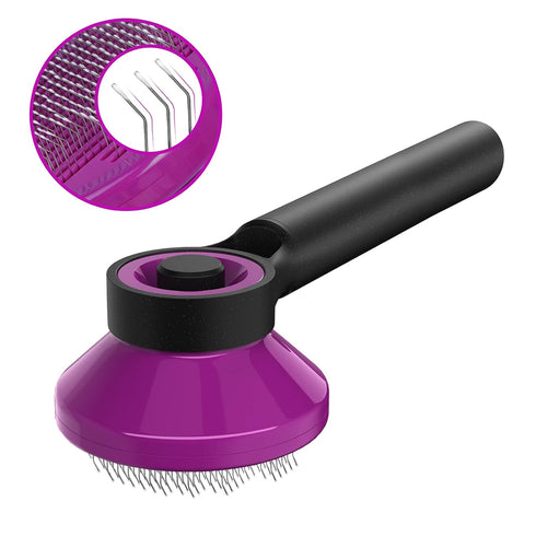 NPET Dog Brush, Self Cleaning Slicker Brush for Cats and Dogs, Gently