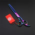 Purple Dragon 7.0 Inch Rhinestone Pet Grooming Scissors Set, 3PCS Dog Hair Cutting & Thinning Shears