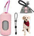 Dog Poop Bag Dispenser for Leash with Snap Clip, Skin-friendly Texture Waste