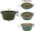2 Pack Collapsible Dog Travel Bowls, 21oz/600ml, 100% Food Grade Silicone, Portable Pet Dishes, BPA Free