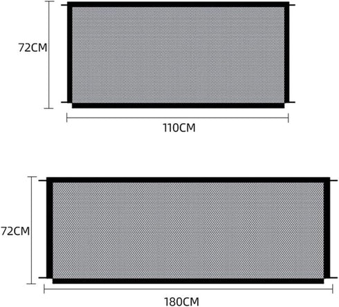 Magic Dog Gate, Foldable Mesh Pet Gate for Stairs and Door, Indoor Safety Isolation Fence (B-43×28”)