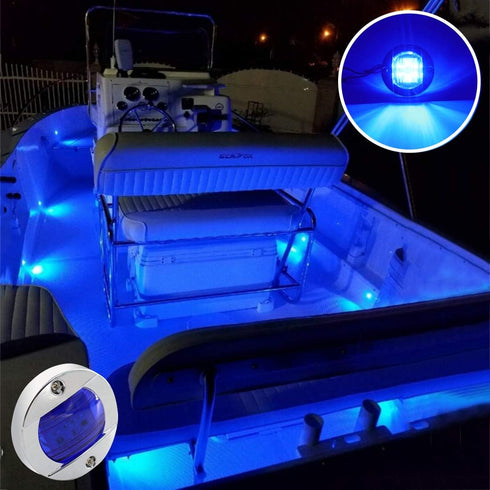 Blue LED Night Fishing and Deck Lights for Boats