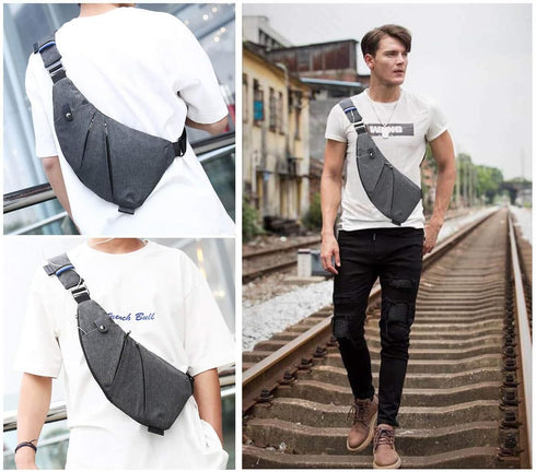 Sling Bag Chest Backpack - Casual Daypack Shoulder Crossbody Lightweight Anti Theft Outdoor Sport Travel for Men Women