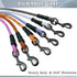 MayPaw Heavy Duty Rope Dog Leash, 3/4/5/6/7/8/10/12/15 FT Nylon Pet Leash, Soft Padded Handle Thick Lead Leash for Large Medium Dogs Small Puppy (1/2" 6', Orange Black line)