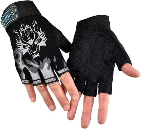 Luwint Kids Sport Gloves for Cycling, Fishing, and Workout, Ages 4-12