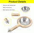 ASOCEA Bird Perch with Feeding Cups, Parrot Wood Stand Toy, Bird Cage Accessory with Stainless Steel Bowls