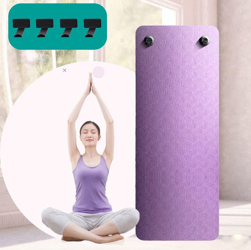 Yoga Mat Storage Rack Wall Mounted, 4 Pcs 2 Set Multi-Purpose Wall Holder for Storing Yoga Mats, Blocks, Foam Roller