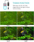 3W Submersible Aquarium Blue Light, Waterproof Lamp with Timer for Fish Tank & Sump Swim Pool