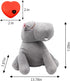 3T group Heartbeat Puppy Toy, Stuffed Animal with Heartbeat for Calming Sleep Aid and Anxiety Relief (Gray)