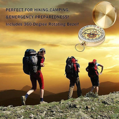 JSD Camping Survival Compass Metal Compass Kids Compass for Hiking Camping Hunting Outdoor Military Navigation Tool