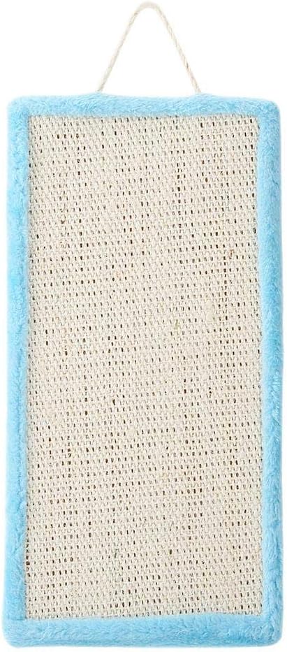 Ichiias Cat Scratching Post Blue - Sisal Hanging Kitten Catnip Scratcher Claw Board Pet Toy Accessory