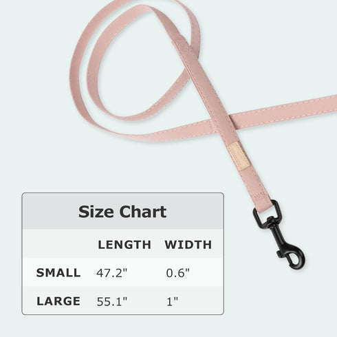FuzzYard Life Dog Lead, Size L, Stylish Premium Cotton Design in Soft Blush for Everyday Walking