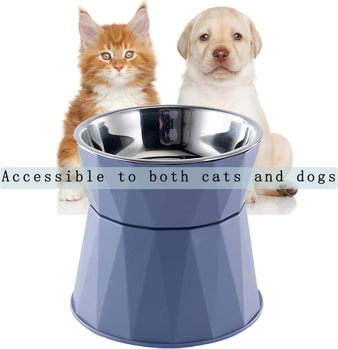 Elevated Cat Bowls, Raised Bowls for Food and Water, Beneficial for Digestion, Easy to Clean, Pink