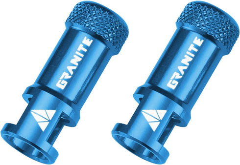 Granite Juicy Nipple Valve Cap with Valve Core Removing Function, Durable Alloy Bike Tire Caps Dust Covers (Blue)
