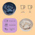 Slow Feeder Dog Bowls, Ceramic Bowl for Cats and Dogs, Non-Slip Silicone Mat, 6.2 inches Grey Pet Bowl