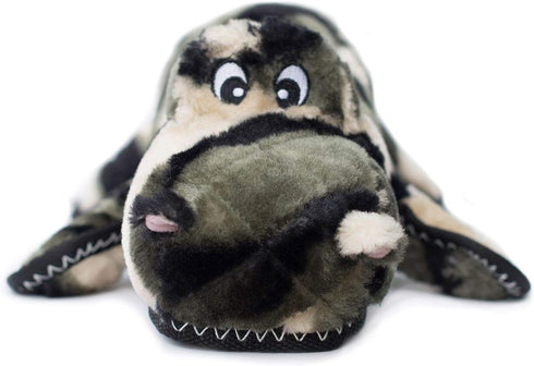 ZippyPaws Camron the Camo Gator Plush Dog Squeaky Toy, Interactive Stuffed Puppy Toy for Small, Medium, & Large Dogs