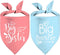 Big Sister Big Brother Dog Bandanas, Adjustable Double Sided Pet Bandana for