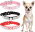 Cute Dazzling Sparkling PU Leather Bling Dog Collar with Rhinestone Crystal for Pets (XS, Blue)