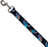 Buckle-Down Pet Leash - Stitch Snacking Poses Black/Blue; 6 Feet Long, 1/2" Wide