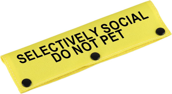 Funny Dog Leash Sleeve Selectively Social, Do Not Pet Wrap Sleeve, Pet Birthday Gift