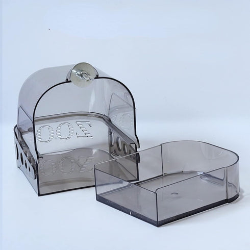 Bird Bath Cage, Cleaning Pet Supplies Cockatiel Bird Clear Bathtub with Bottom Drawer for Little Birds
