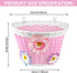 Kid Bike Basket - Flower Style Plastic Front Handlebar Basket for Outdoor Cycling