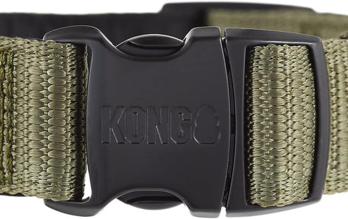 KONG Max HD Ultra Durable Neoprene Padded Dog Collar, Medium, Green