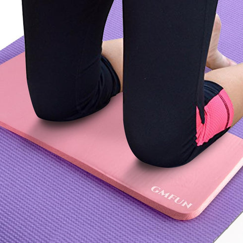 Yoga Knee Pad Cushion Extra Thick, Support for Knees, Head, Wrists, Elbows, Exercise Mat with Strap