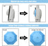 G4Free 62inch Portable Golf Umbrella, Automatic Open Large Oversize Vented Double Canopy Windproof Waterproof (Sky Blue)