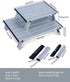 Compact Ultralight Beach Picnic Table - Folding Aluminum Design with Carry Bag, Size S