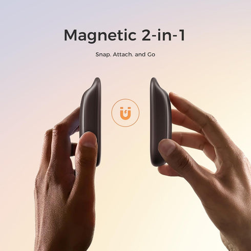 OCOOPA Rechargeable Magnetic Hand Warmers 2-Pack, Ergonomic Electric Warmer, IP45 Water Resistant, Up to 9hrs