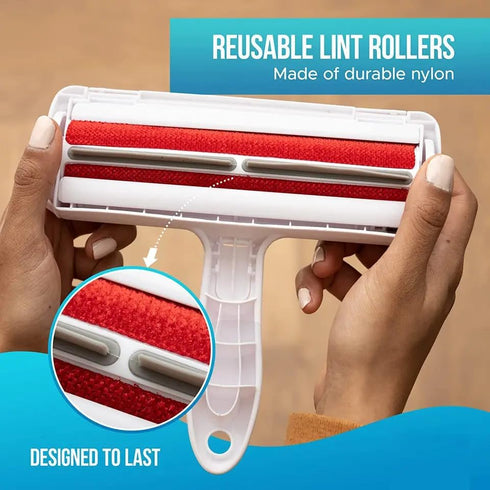 TheOfficeGuys Reusable Lint Roller for Pet Hair, Self Cleaning Brush for Furniture, Couch, Bed, Carpet, Cars