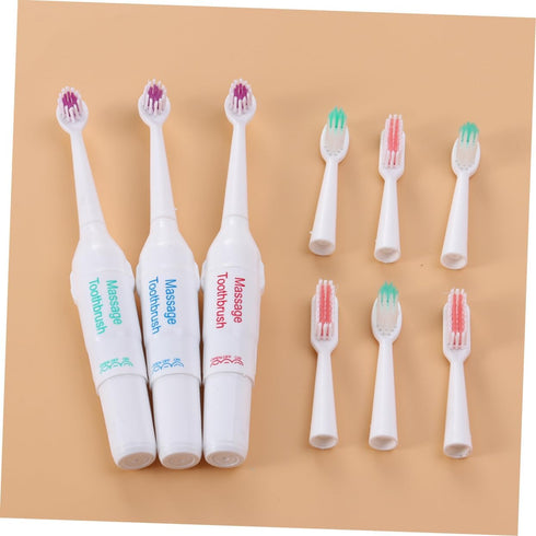 3pc Hemobllo Professional Electric Toothbrush for Pets Soft Bristles Lightweight Design for Easy Travel Gentle Cleaning
