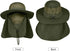 UPF 50+ Wide Brim Sun Protection Fishing Hat with Face & Neck Flap