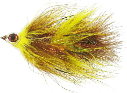 Pike Fly Fishing Flies Assortment Kit - 10 Piece with Fly Box, Cousin It, Mr Creepo, Skully Bugger