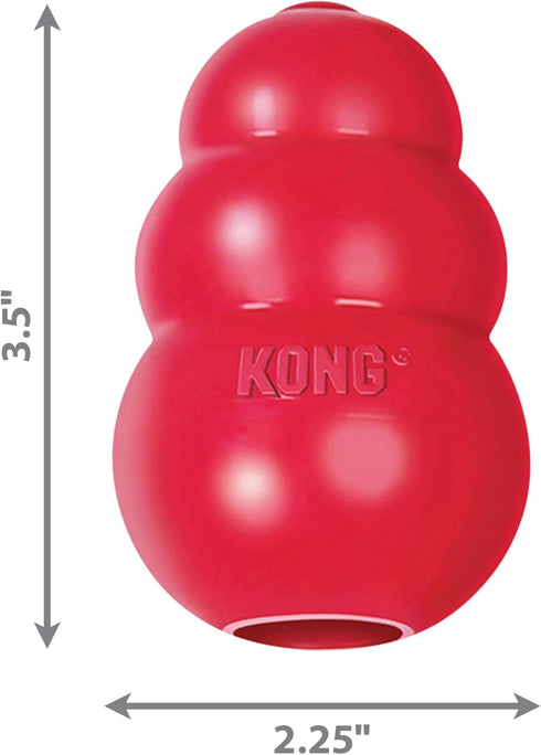 KONG Classic Stuffable Dog Toy, Fetch & Chew Toy for Medium Dogs, Durable Natural Rubber Material