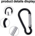 H&W 1.8'' Small Aluminum Carabiner D Ring 32pcs, Durable Spring-Loaded Gate Clips, 8 Colors